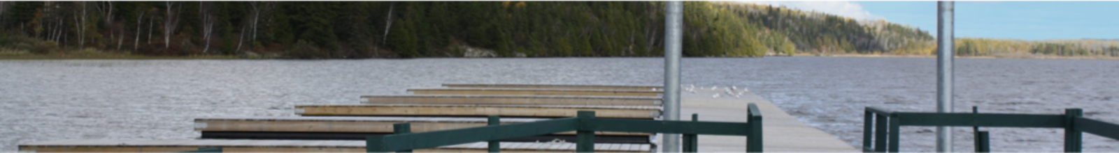 Boat slips located at our marina on Larder Lake