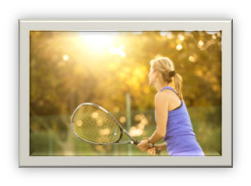 Woman playing tennis