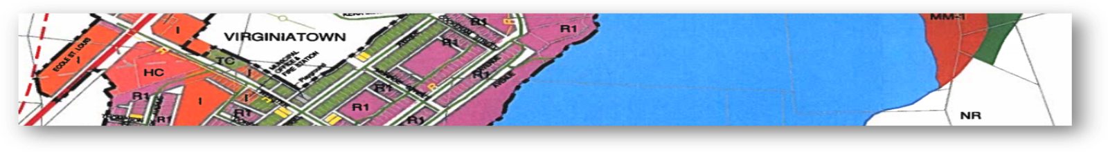 A zoning map of Virginiatown